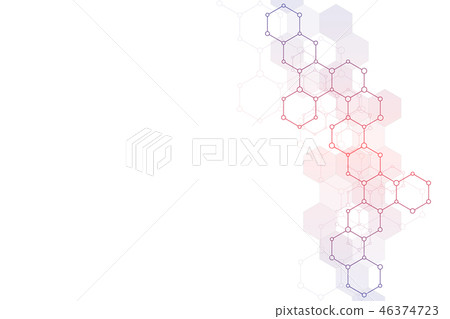 Geometric background texture with molecular structures and chemical compounds. Abstract background Geometric background texture with molecular structures and chemical compounds. Abstract background 46374723