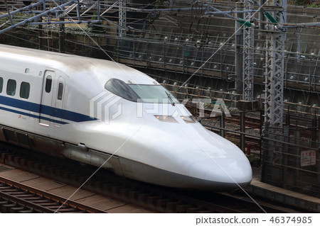 Shinkansen seen from Gongengsan Park 46374985