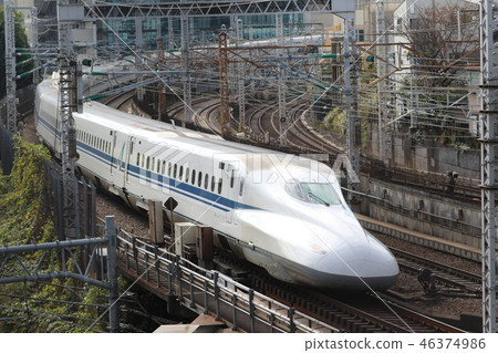 Shinkansen seen from Gongengsan Park 46374986