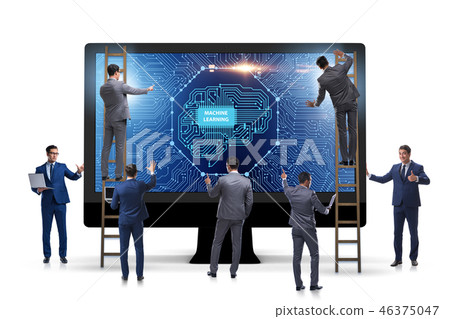 Machine learning concept as modern technology 46375047