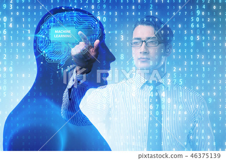 Machine learning concept as modern technology Machine learning concept as modern technology 46375139