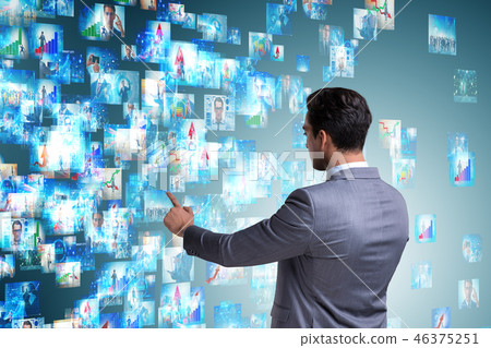 Collage of photos with businessman 46375251