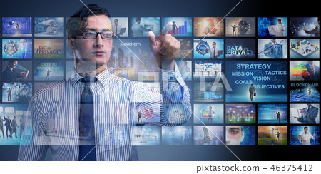 Collage of photos with businessman 46375412