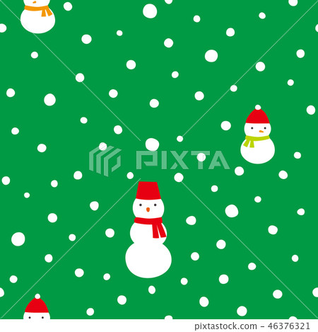 Pattern snowman dots green green Pattern snowman dots green green 46376321