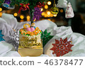 Decorated christmas tree with the bokeh background 46378477