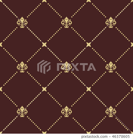 Seamless Pattern With Royal Lily Seamless Pattern With Royal Lily 46378605