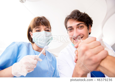 Concept of treating teeth at dentists Concept of treating teeth at dentists 46379236