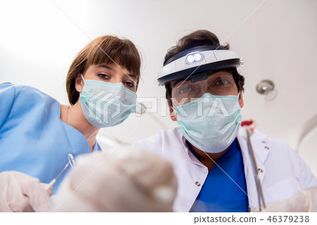 Concept of treating teeth at dentists Concept of treating teeth at dentists 46379238