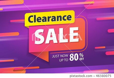 Yellow Pink Tag Clearance Sale 80 Percent Off Stock Illustration 46380075 Pixta