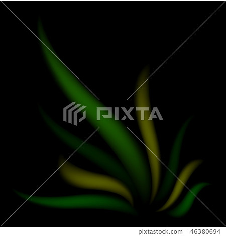 Creative green-yellow fire with 46380694