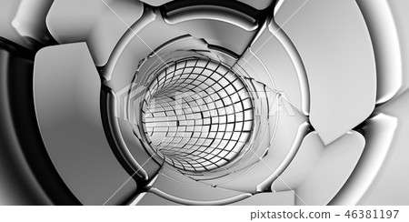 Abstract tunnel technology background 46381197