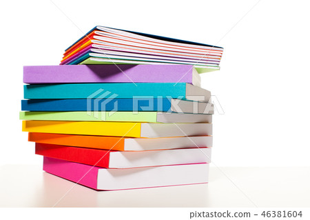 Colorful collection of the books and notebooks Colorful collection of the books and notebooks 46381604