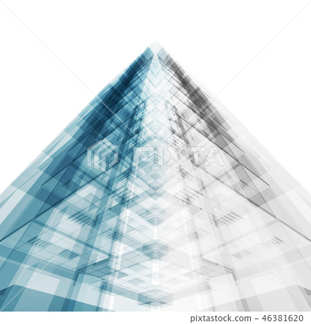 Abstract building concept. 3d rendering 46381620