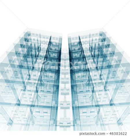 Construction architecture project. 3d rendering 46381622