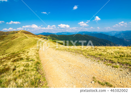 path on top of a mountain ridge 46382002