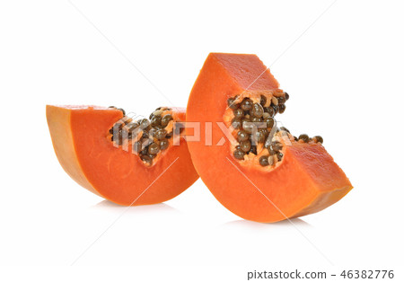 papaya isolated on a white background 46382776