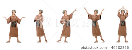 Beautiful religious nun isolated on white Beautiful religious nun isolated on white 46382836