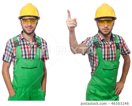 Industrial worker isolated on white Industrial worker isolated on white 46383246
