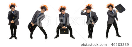 Funny man with mohawk hairstyle Funny man with mohawk hairstyle 46383289