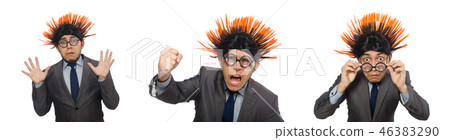 Funny man with mohawk hairstyle Funny man with mohawk hairstyle 46383290