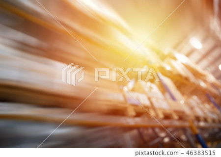 Abstract blurred warehouse at plant, background for industry Abstract blurred warehouse at plant, background for industry 46383515