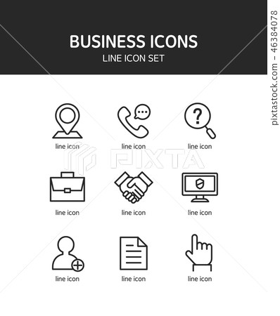 Simple line icon collection - Stock Illustration [46384078] - PIXTA