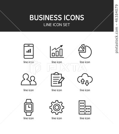 Simple line icon collection - Stock Illustration [46384079] - PIXTA