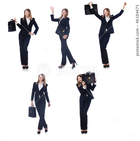 Young businesswoman isolated on white 46384673