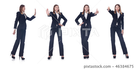 Woman businesswoman isolated on white Woman businesswoman isolated on white 46384675