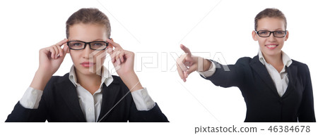 Businesswoman isolated on the white 46384678