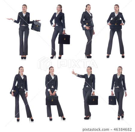 Woman businesswoman isolated on white Woman businesswoman isolated on white 46384682