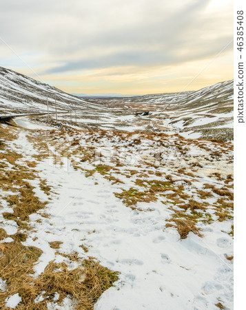 Landscape view in winter, Iceland 46385408