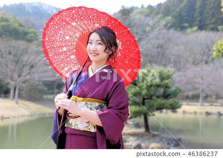 成人預拍和服拍攝寺廟 46386237