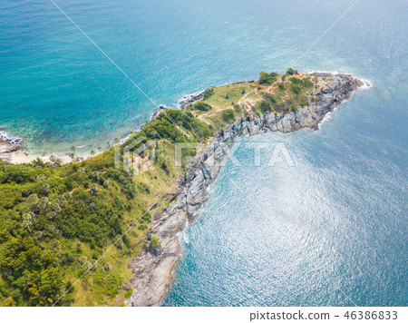 Aerial view of Promthep cape landmark of Phuket 46386833