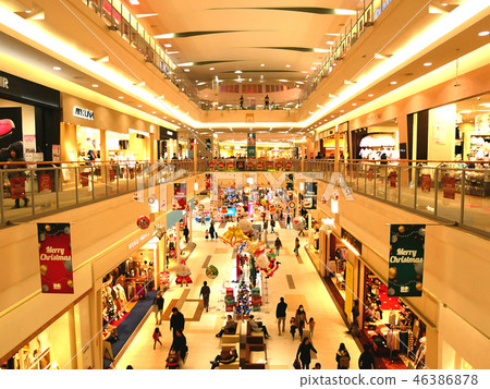 Illustration of shopping mall 46386878