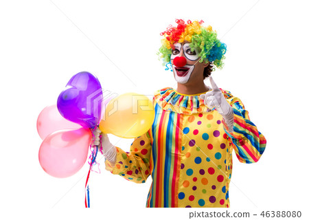 Funny clown isolated on white background 46388080