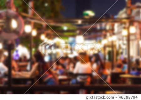 blur night festival in a restaurant blur night festival in a restaurant 46388794