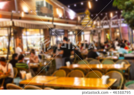 blur night festival in a restaurant blur night festival in a restaurant 46388795