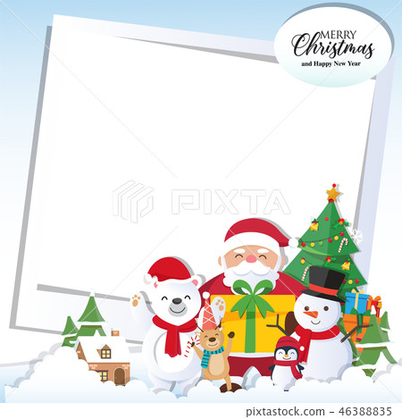 Christmas background with Santa Claus 46388835