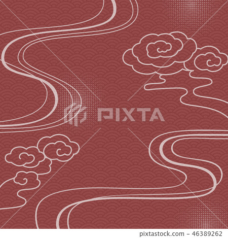 Red traditional background - Stock Illustration [46389262] - PIXTA