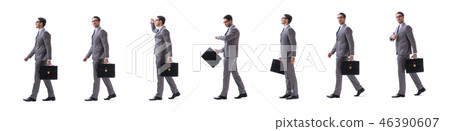 Young elegant businessman isolated on white  46390607