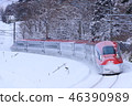 在E6 Komachi Akita Shinkansen穿過白雪皚皚的田野湖澤小月 46390989