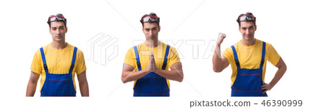 Contractor employee isolated on white background 46390999