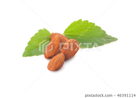 Almonds isolated on white background 46391114