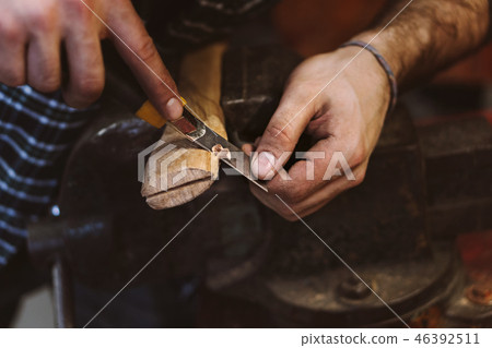 Work in carpentry shop 46392511