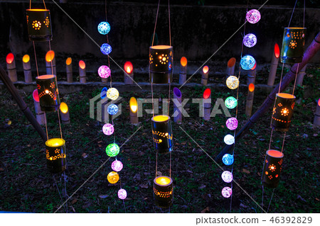 Kawatana-Katajima Bamboo Lantern Festival Evening view Torpedo Launch Test Site [Nagoya Higashi-Hoshige-gun] 46392829