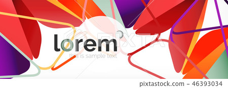 Vector colorful geometric triangle background, crystal banner design 46393034