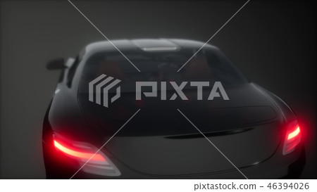 luxury sport car in dark studio with bright lights luxury sport car in dark studio with bright lights 46394026