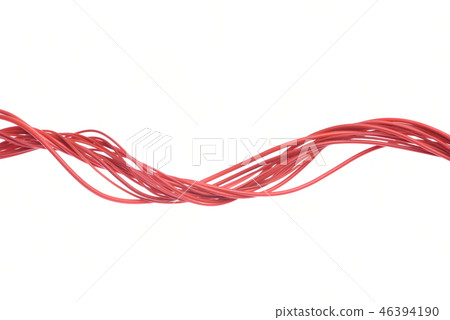 Electric cable wire isolated on white background Electric cable wire isolated on white background 46394190
