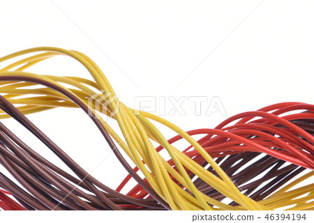 Computer cable isolated on white background Computer cable isolated on white background 46394194